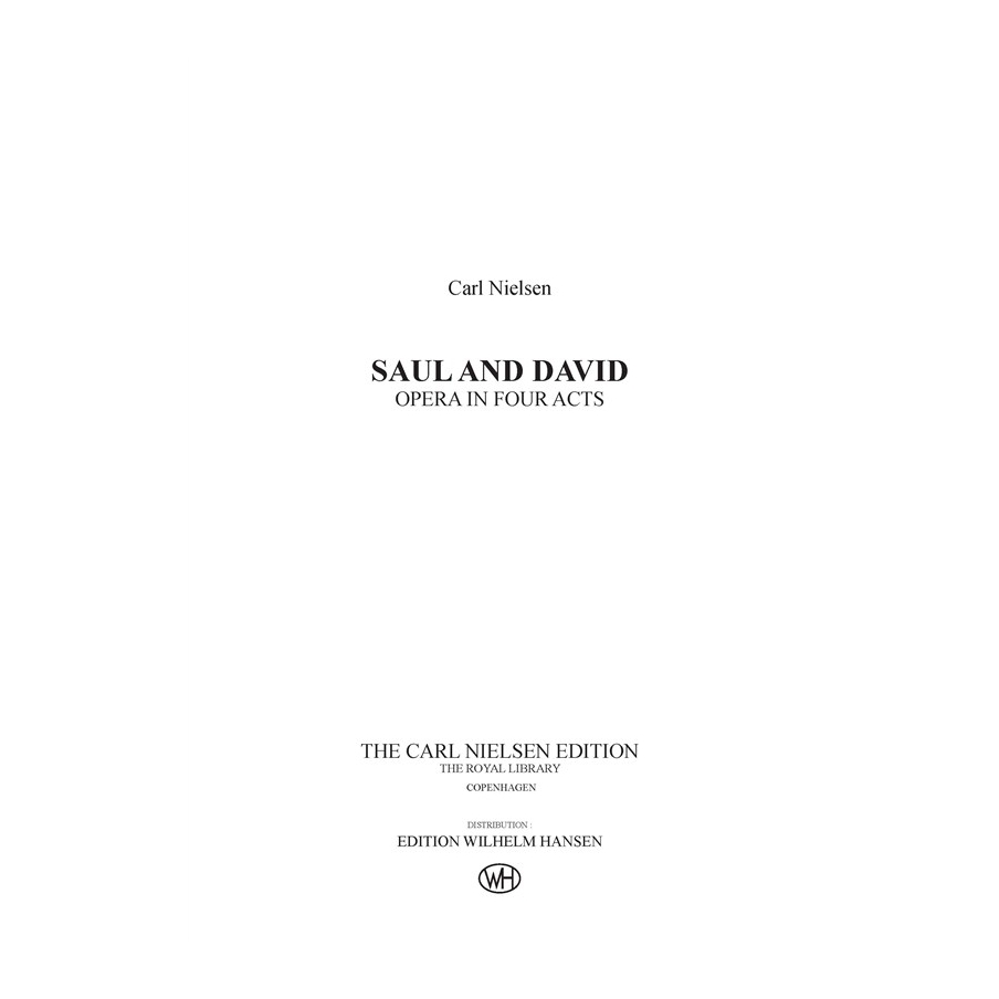 Nielsen, Carl - Saul og David Dansk/Engelsk