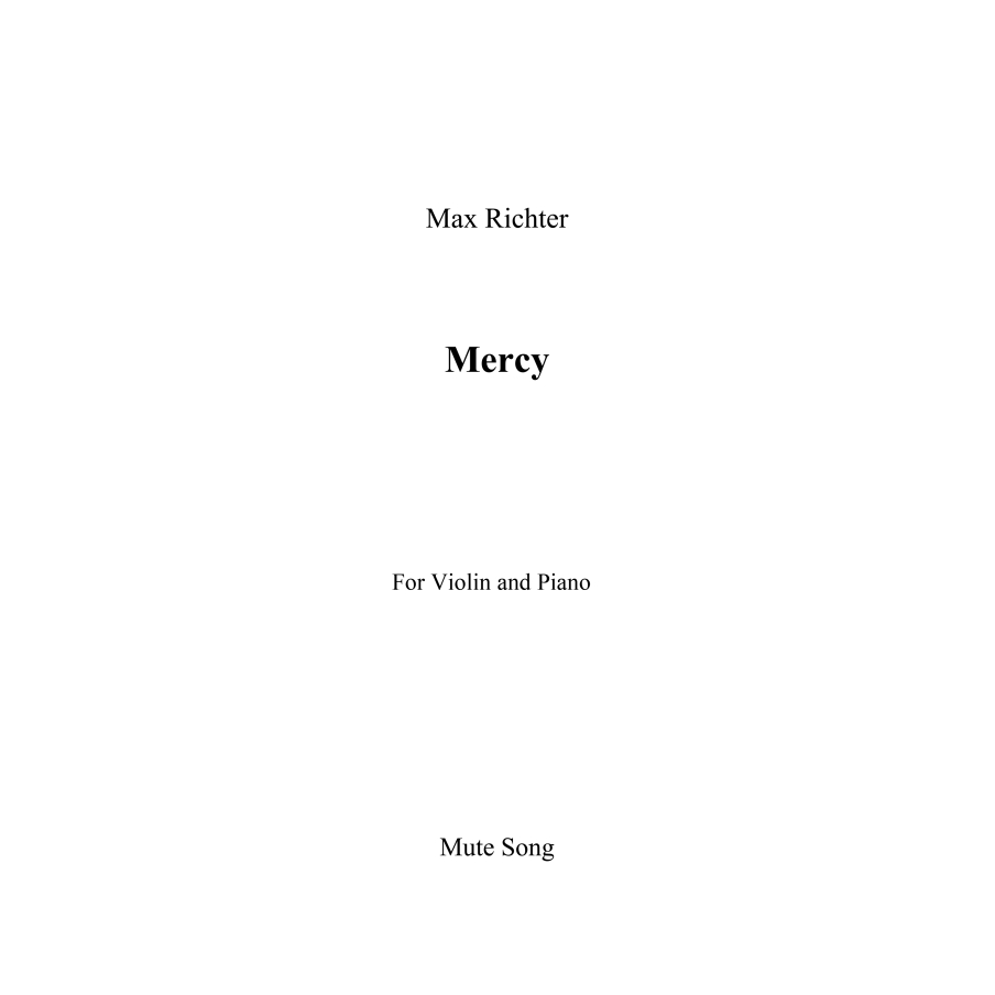 Richter, Max - Mercy