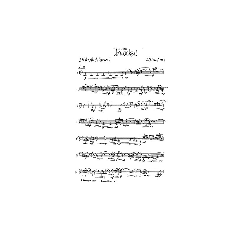 Weir, Judith - Unlocked For Solo Cello