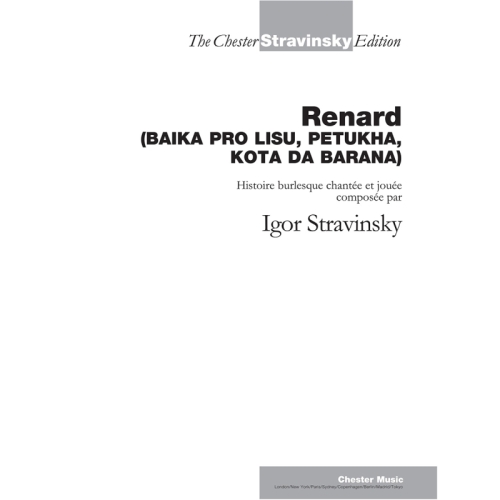 Stravinsky, Igor - Renard