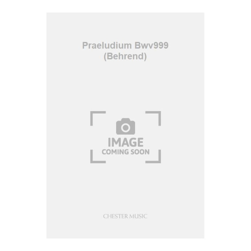 Bach, J.S - Praeludium Bwv999 (Behrend)