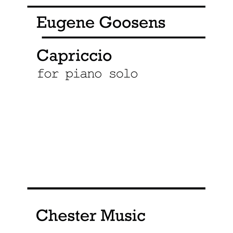 Goossens, Eugene - Capriccio Piano Solo