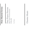Davies, Peter Maxwell - Two Piano Pieces