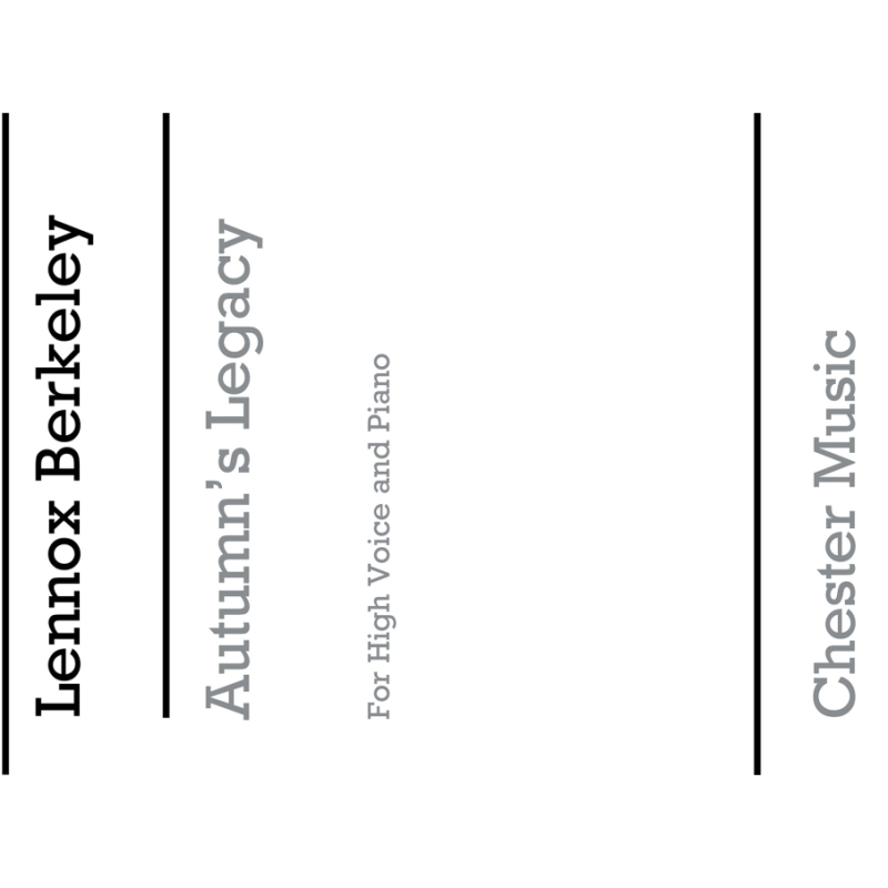 Berkeley, Lennox - Autumn's Legacy Op.58