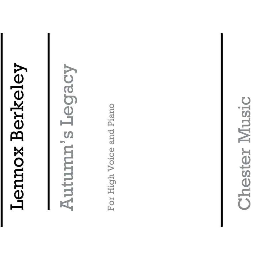 Berkeley, Lennox - Autumn's Legacy Op.58