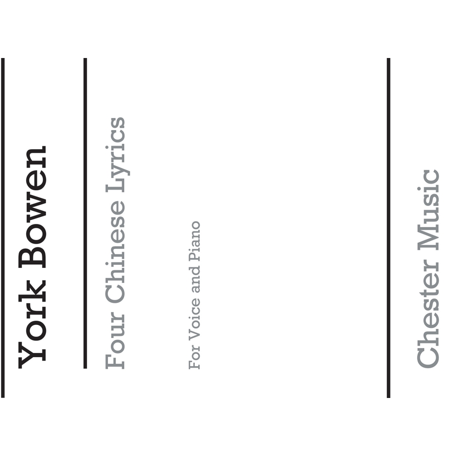 Bowen, York - Four Chinese Lyrics