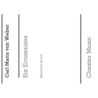 Weber, Carl Maria - Six Ecossaises For String Quartet