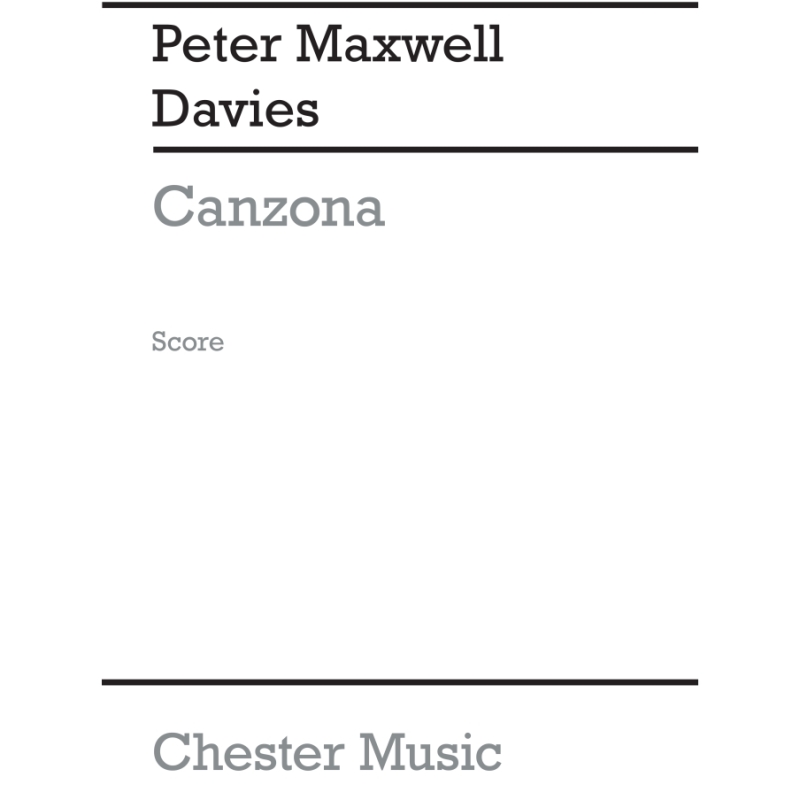 Davies, Peter Maxwell - Canzona (After Giovanni Gabrieli)