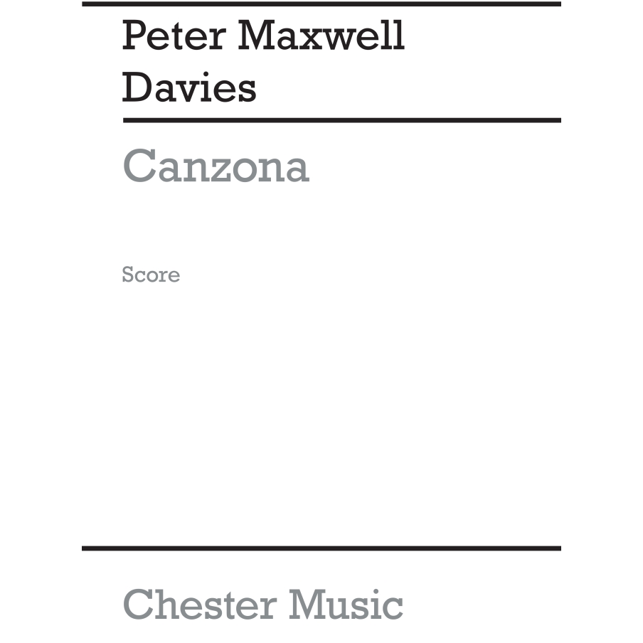Davies, Peter Maxwell - Canzona (After Giovanni Gabrieli)