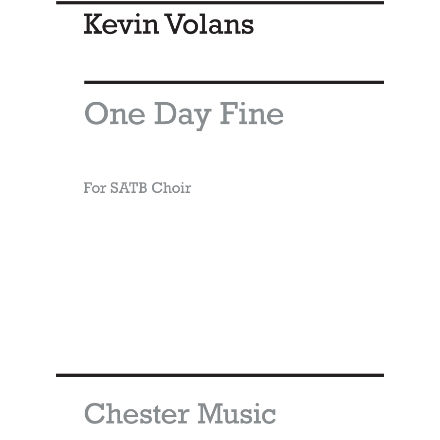 Volans, Kevin - One Fine Day