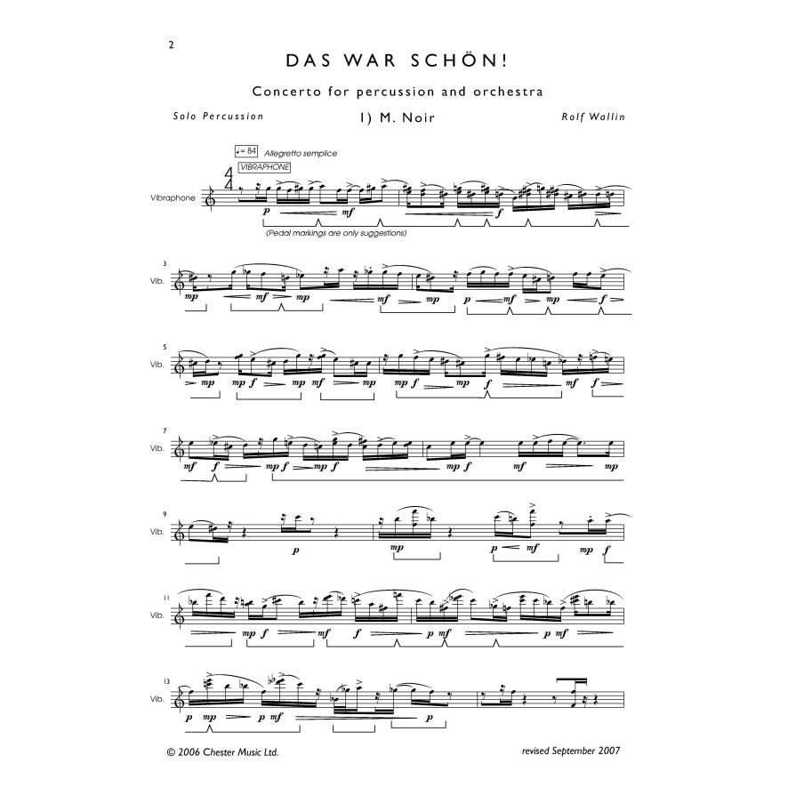 Wallin, Rolf - Das War Schön! (Percussion Solo)