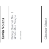 Volans, Kevin - String Quartet No. 1 White Man Sleeps (Parts)