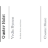 Holst, Gustav - Vedic Hymns Op24 for Voice And Piano