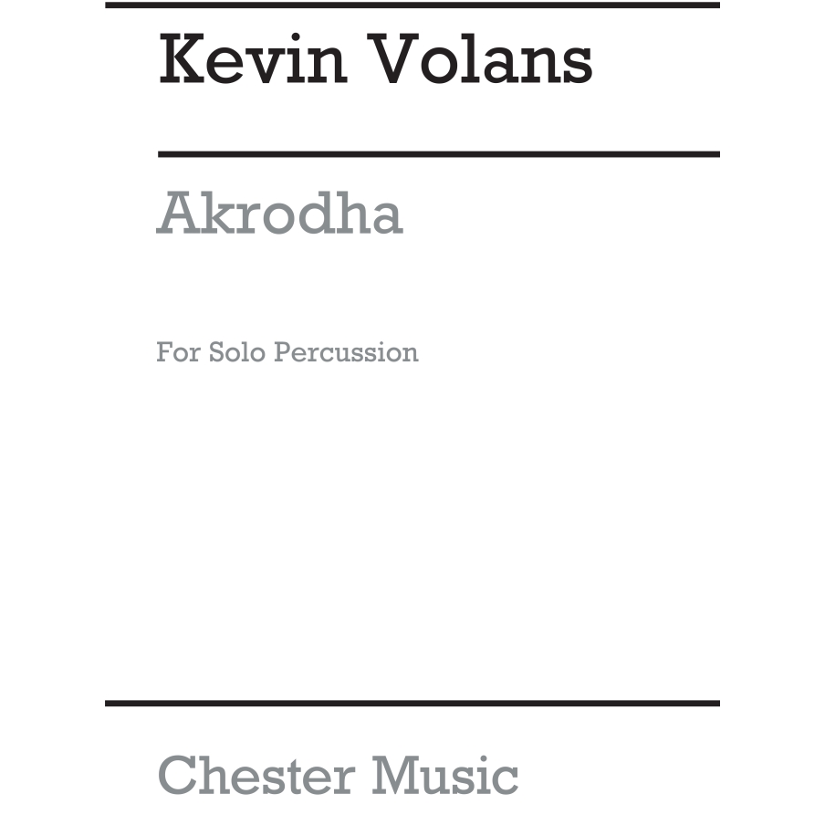 Kevin Volans - Akrodha For Solo Percussion