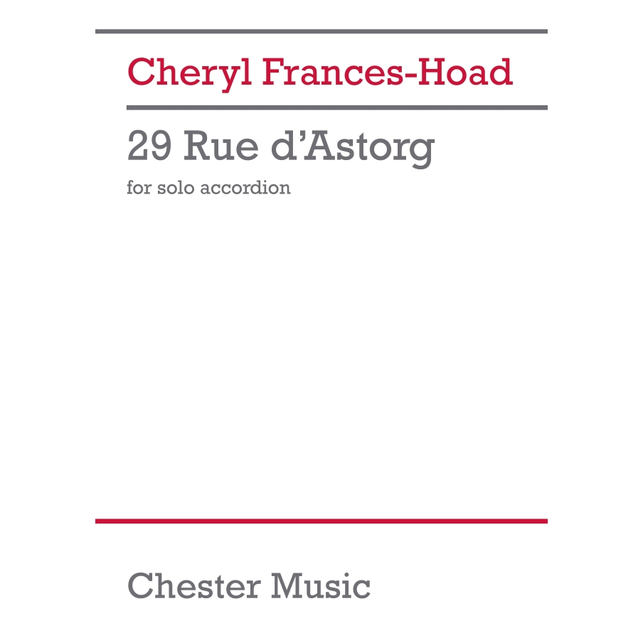 Frances-Hoad, Cheryl - 29 Rue d'astorg