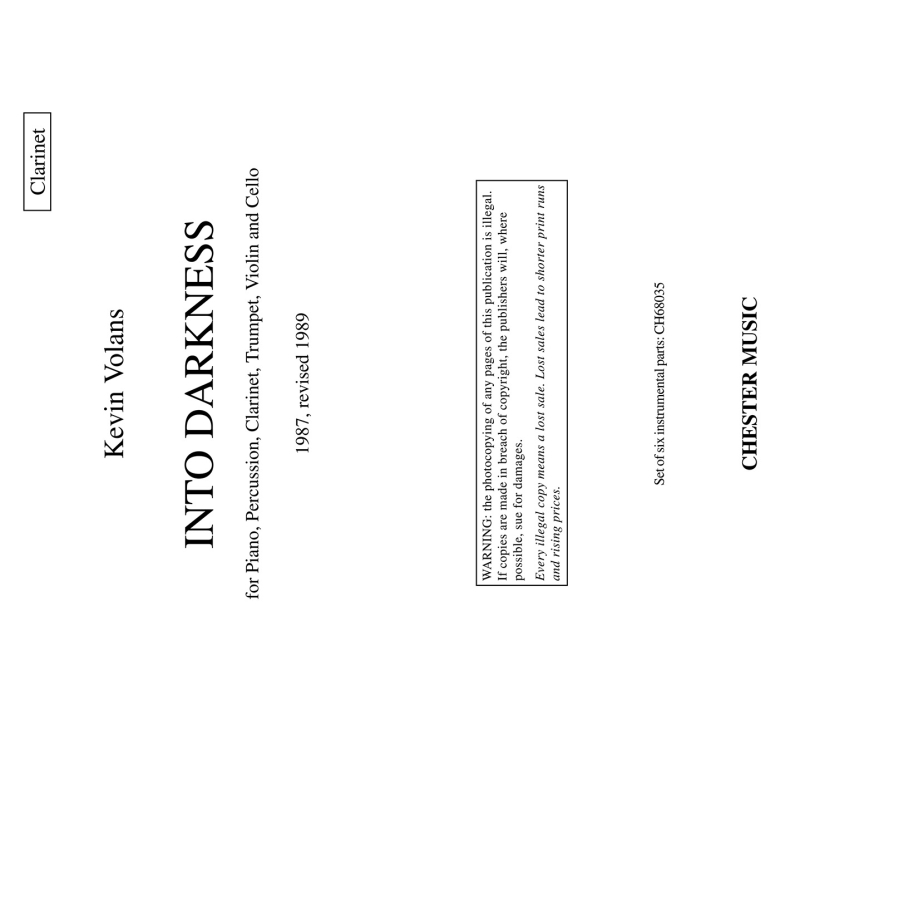 Volans, Kevin - Into Darkness (Parts)