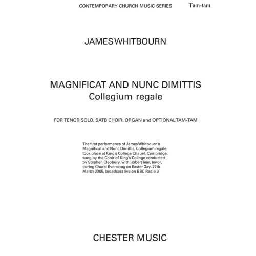 James Whitbourn - Magnificat and Nunc Dimittis (Tam Tam Part)