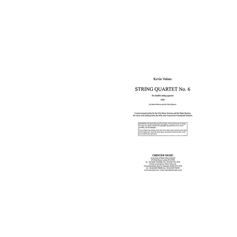 Volans, Kevin - String Quartet No. 6