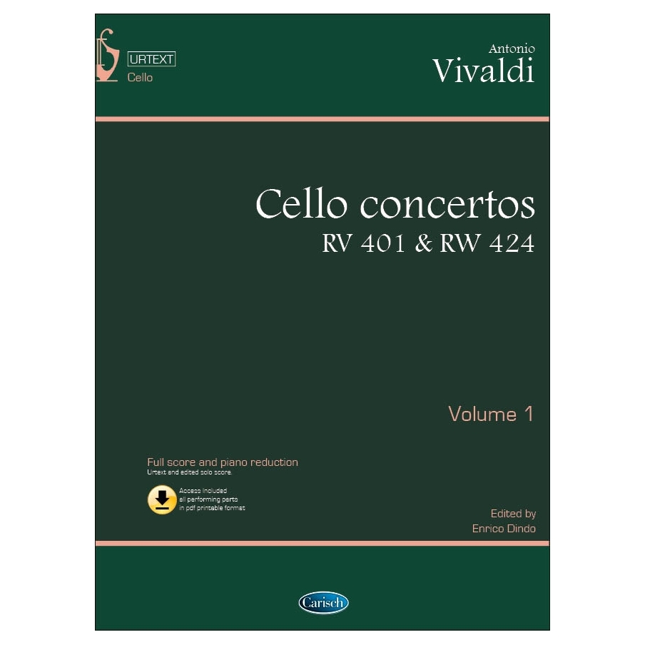 Vivaldi, Antonio - Cello Concertos RV 401 & RV 424, Volume 1