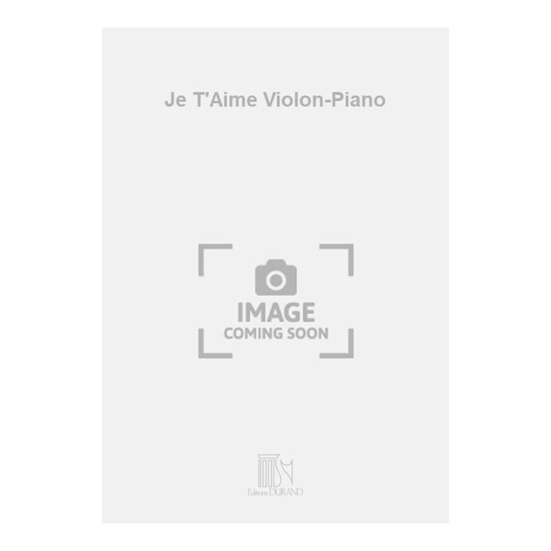 Waldteufel, Emile - Je T'Aime Violon-Piano