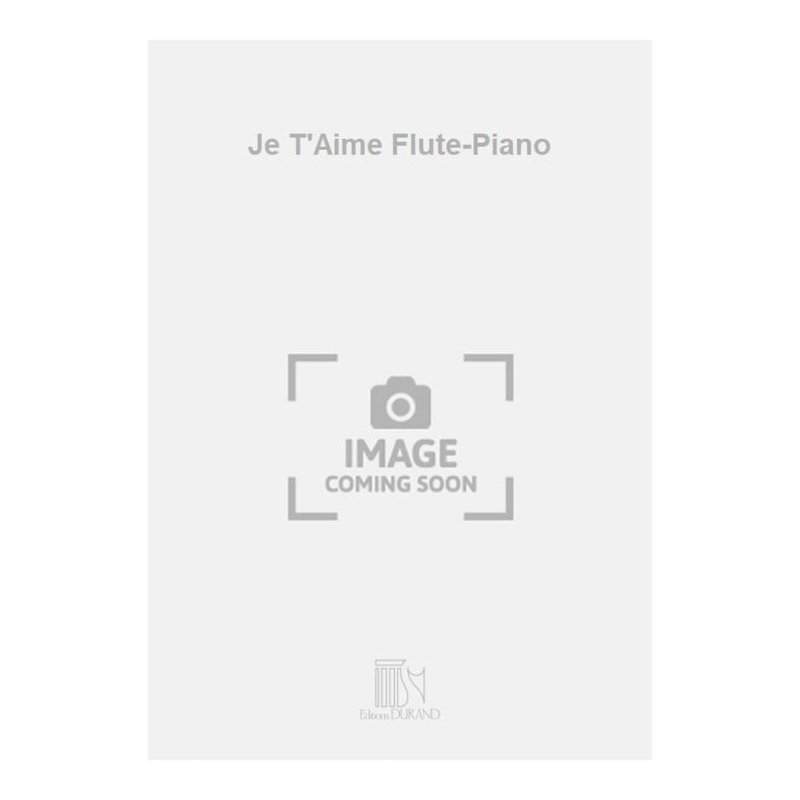 Waldteufel, Emile - Je T'Aime Flute-Piano