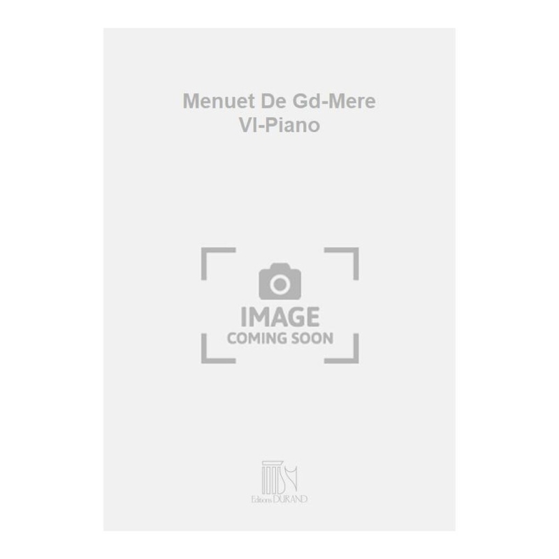 Steiger, Charles - Menuet De Gd-Mere Vl-Piano