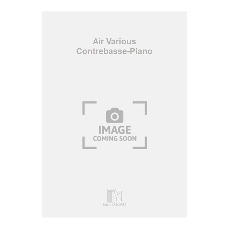 Pascal, Claude - Air Various Contrebasse-Piano