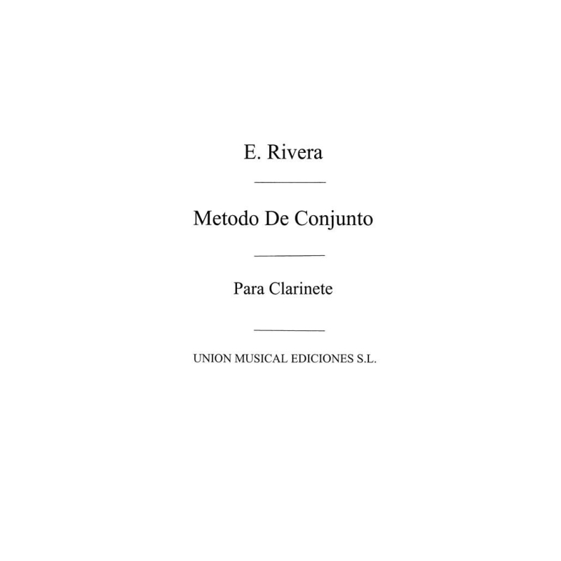 Rivera: Metodo Elemental De Clarinete