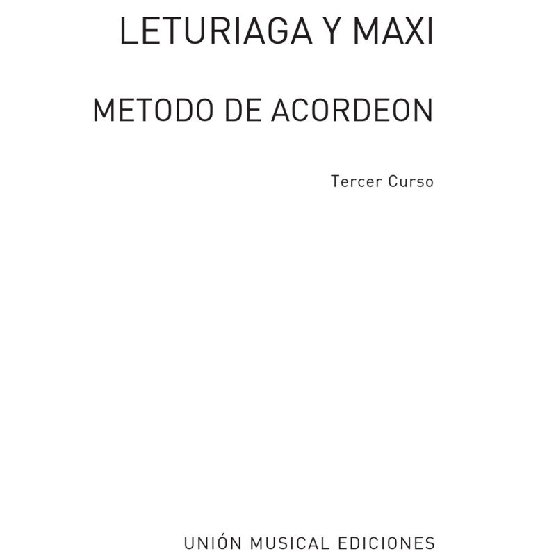 Metodo De Acordeon: Tercer Curso