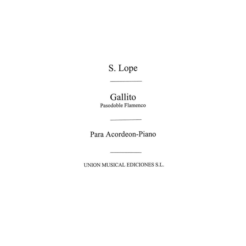Lope: Gallito, Pasodoble (Biok) for Accordion