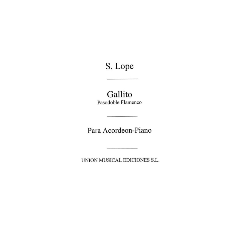 Gallito, Pasodoble