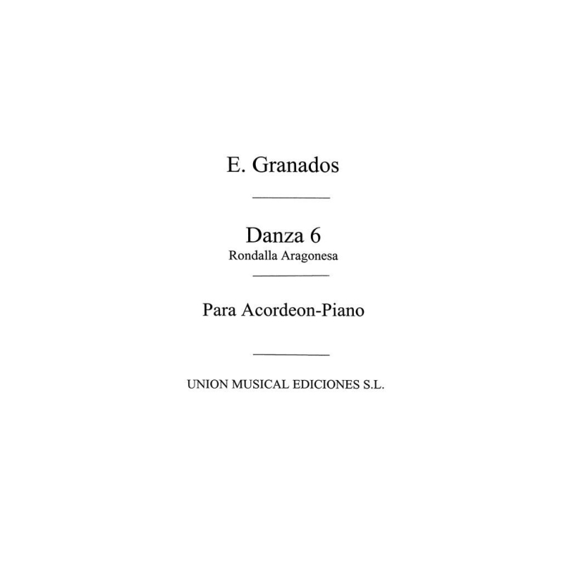 Granados: Danza Espanola No.6 Rondalla Aragonesa (Biok) for Accordion