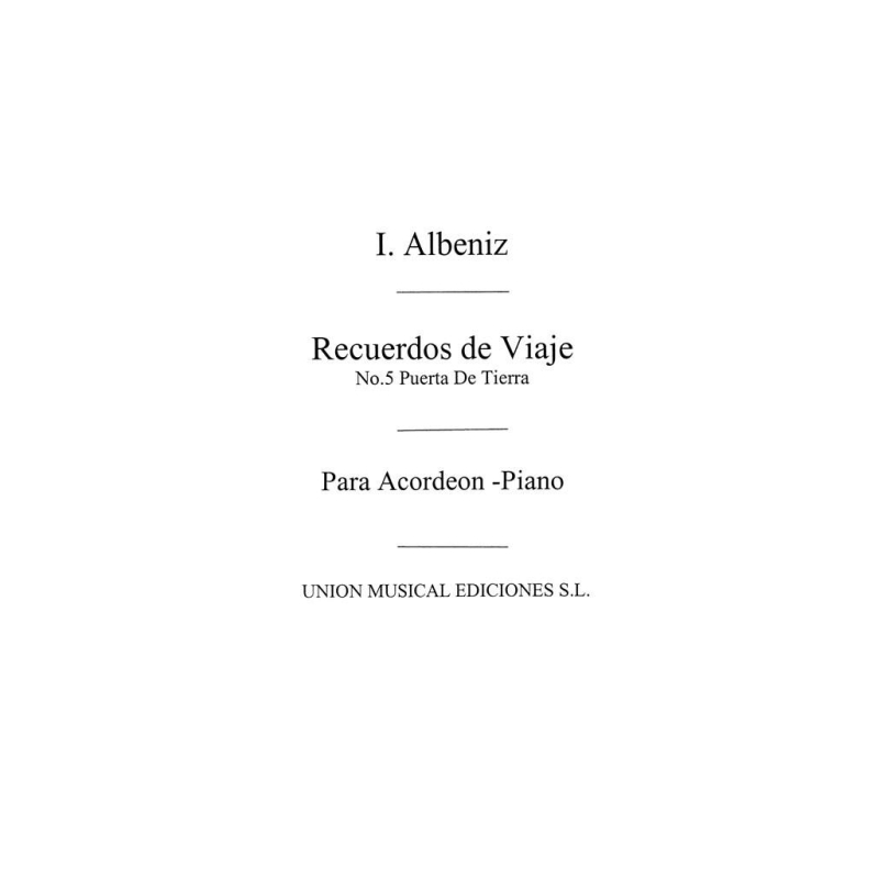 Albeniz: Puerta De Tierra Bolero (Biok) for Accordion