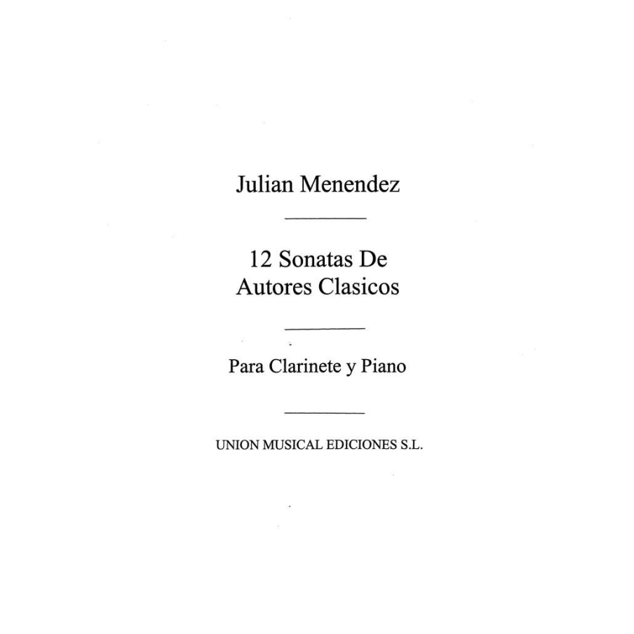 Menendez Doce Sonatas De Autores Clasicos.Cuad. I
