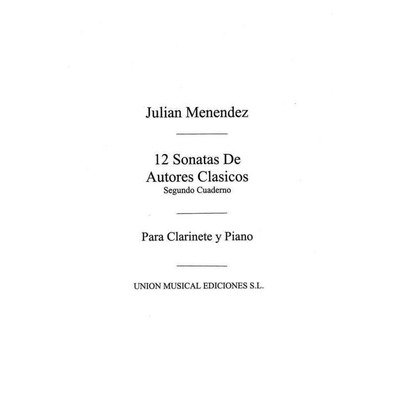 Menendez: Doce Sonatas De Autores Clasicos