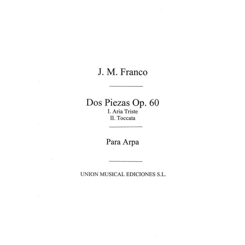 Franco: Dos Piezas Op.60 for Harp