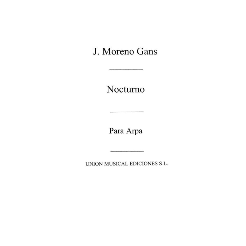 Moreno Gans: Nocturno for Harp