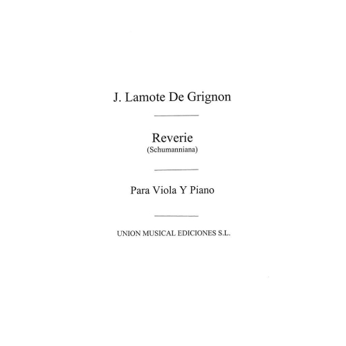 Lamote De Grignon: Reverie (Amaz) for Viola and Piano