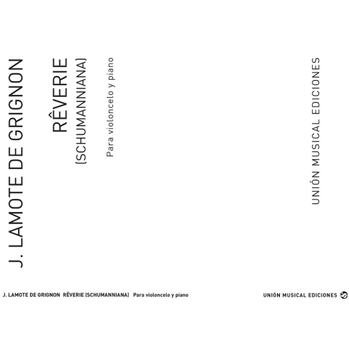 Lamote De Grignon: Reverie (Amaz) for Cello and Piano