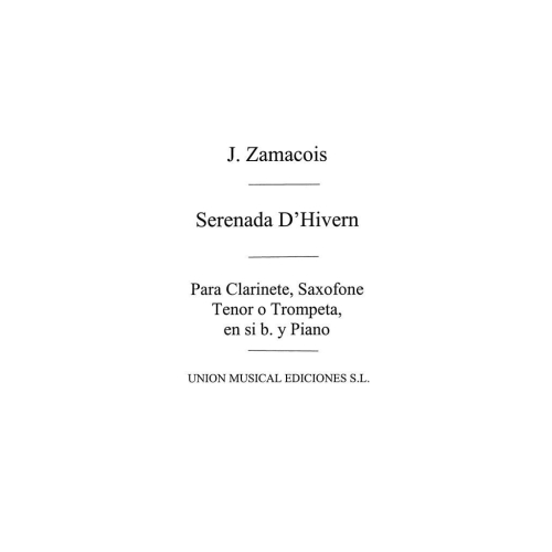 Zamacois/ Amaz:  Serenade Dhivern for Clarinet and Piano