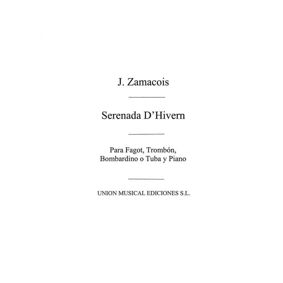 Zamacois/Amaz: Serenada Dhivern for Trombone and Piano