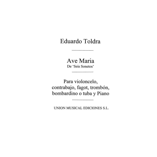 Toldra: Ave Maria (Amaz) for Cello and Piano