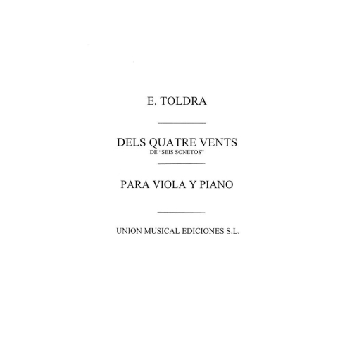 Toldra: Dels Quatre Vents (Amaz) for Viola and Piano