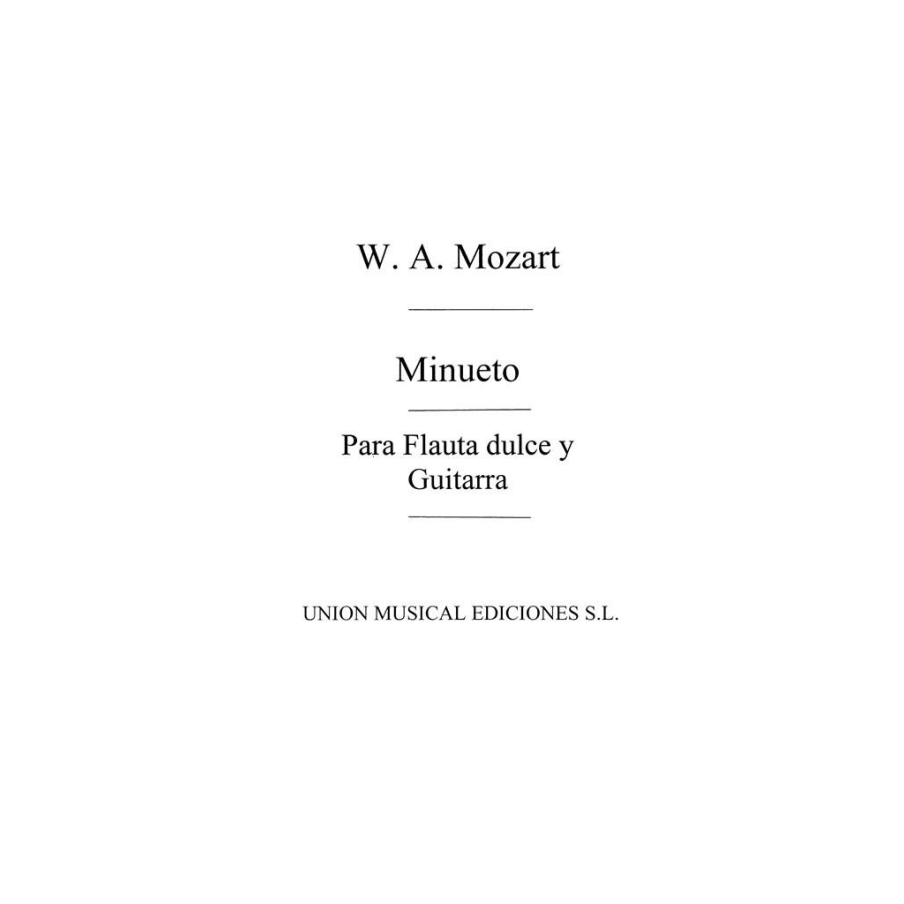 Mozart, Wolfgang Amadeus - Minueto De La Serenata KV 525