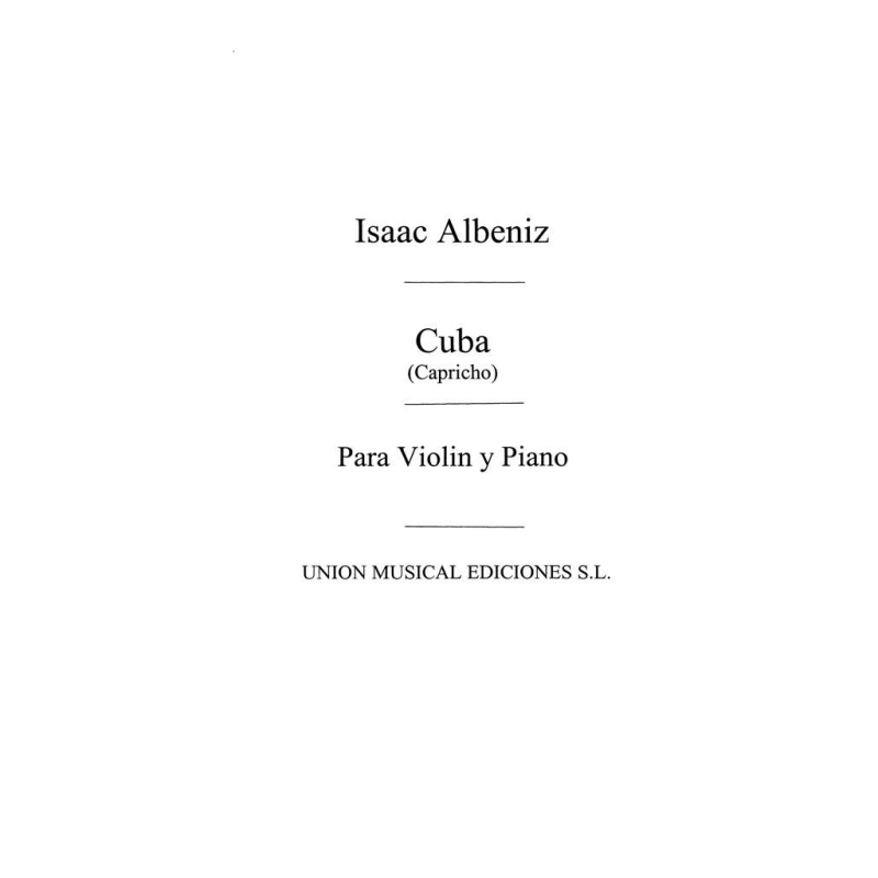 Albeniz: Cuba (Capricho) for Violin and Piano