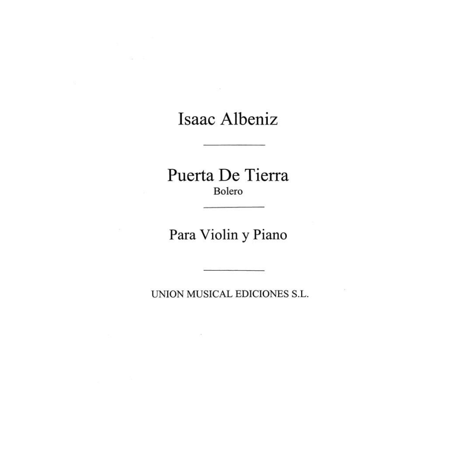 Albéniz, Isaac - Puerta De Tierra Bolero