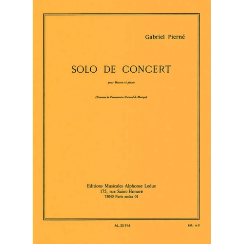 Pierne, Gabriel - Solo de Concert Opus 35