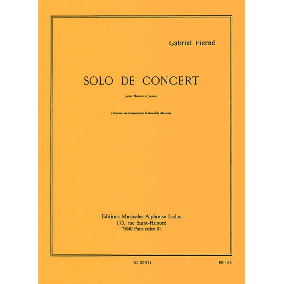 Pierné, Gabriel - Solo de concert Opus 35