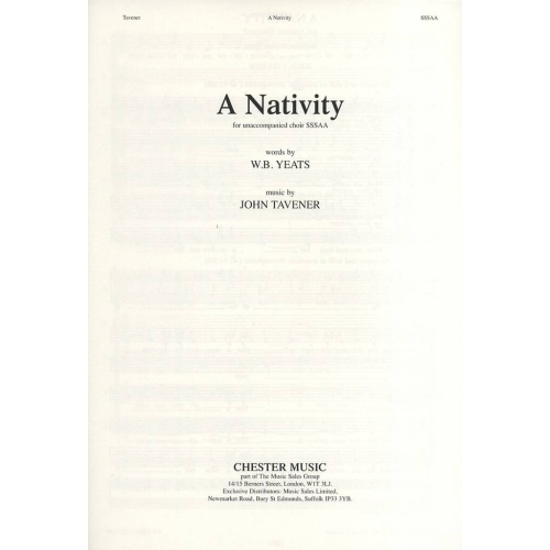 Tavener, John - A Nativity