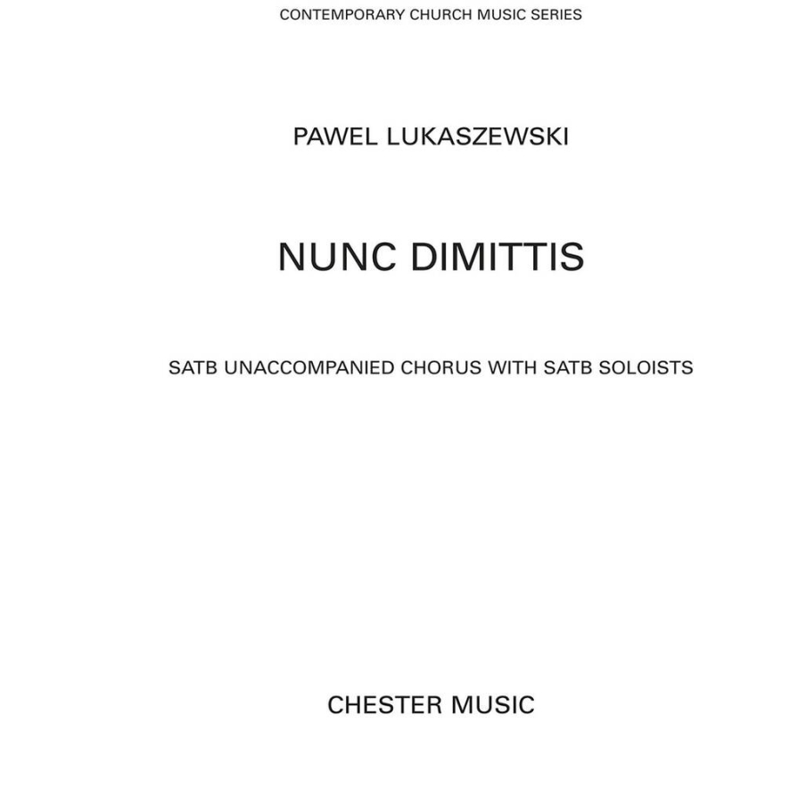Łukaszewski, Paweł - Nunc Dimittis